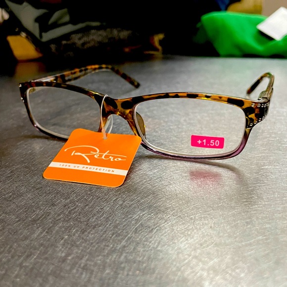 +1.50 Tortoise Readers Embellished with Bling!High Quality Glasses, NWT - Picture 5 of 15